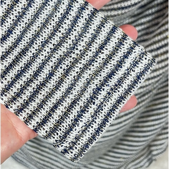 CELESTE Stretchy Cover-Up Black White Stripes Size Large - Picture 7 of 15